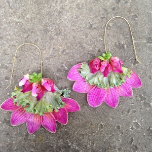 botanical earrings, Francoise Weeks