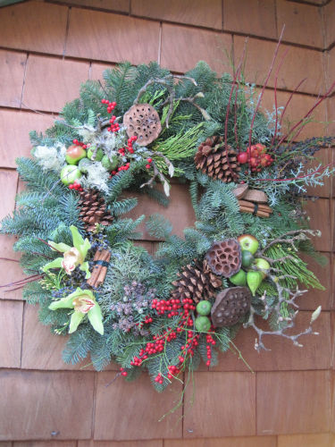 decorated Xmas wreath, Françoise Weeks