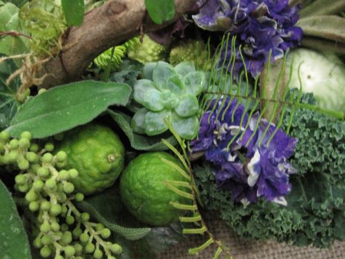 edible arrangement 2 with artichokes, eggplants, herbs, Home garden & Patio Sho