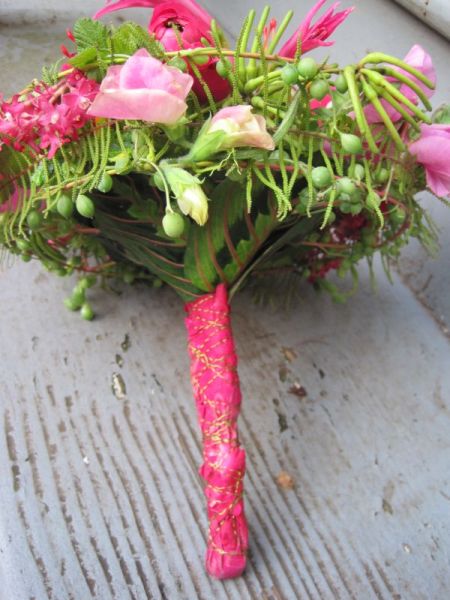 whimsical bouquet with pink, chartreuse and fushia flowers 2, Nambe in bridgeport, Françoise Weeks