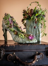 botanical shoe and purse, Art of Weddings, Françoise Weeks
