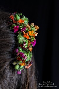 botanical hair comb, kalanchoe, succulents and textures, Francoise Weeks