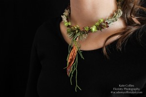 choker with succulents and texture, Francoise Weeks