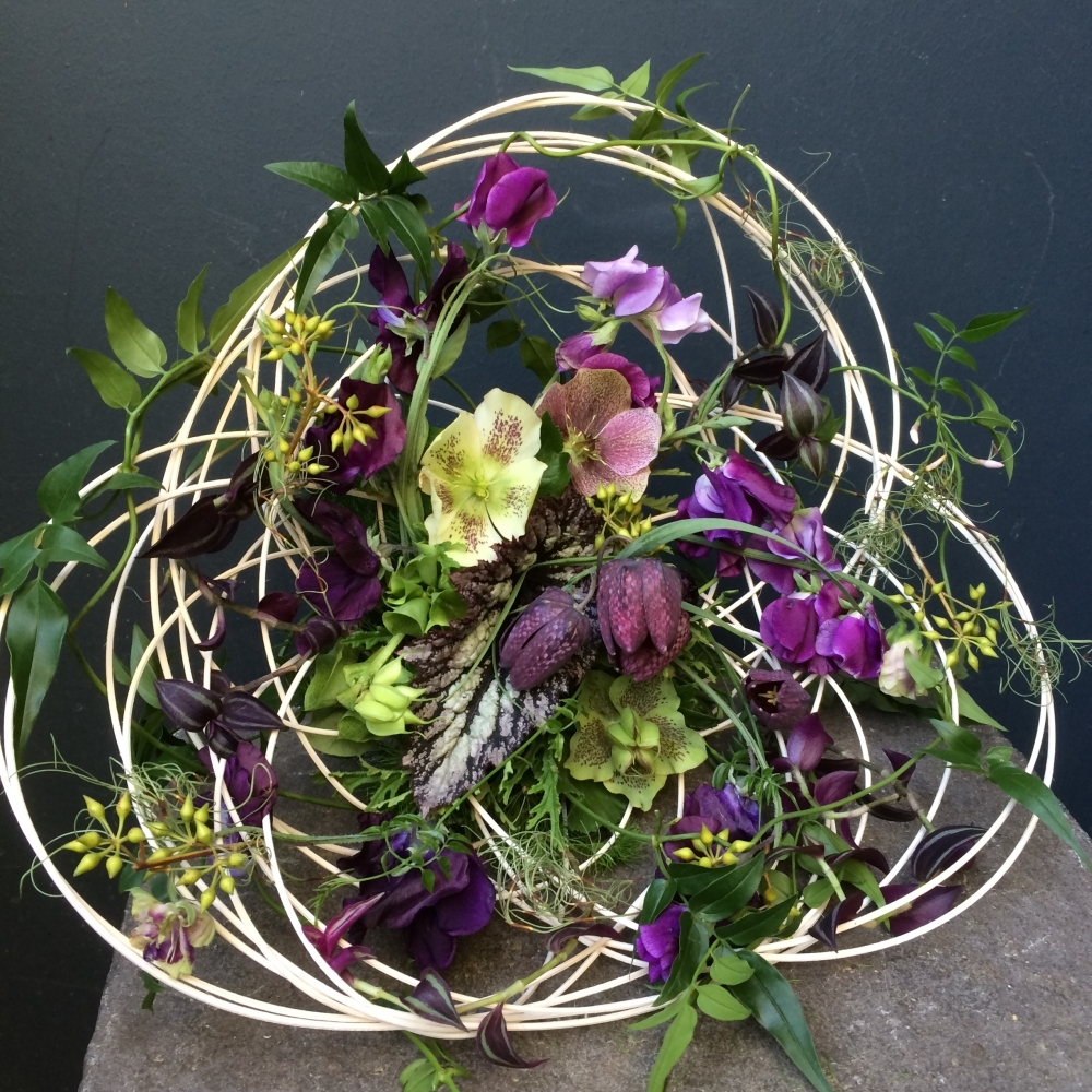 structural bouquet with midelino sticks, Francoise Weeks